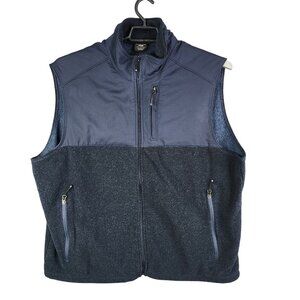Mens Solaris Blue Jacket Vest Full Zip Up Pocket Zip Sleeveless Size 2XB